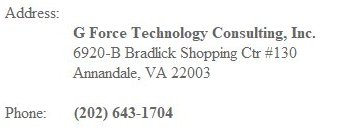 G Force Technology Consulting, Inc.